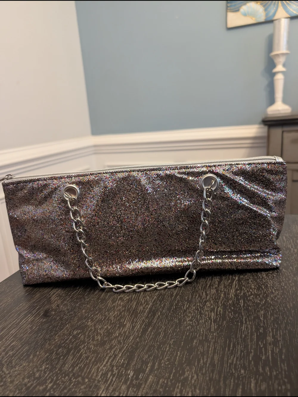 Sparkle Chain Handle Wine Bag